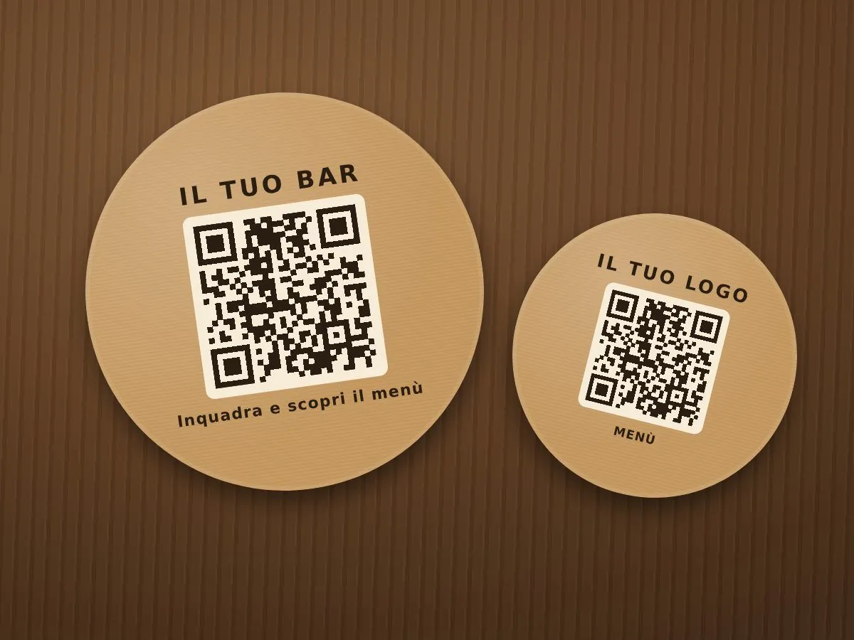 Sottobicchieri con QR code